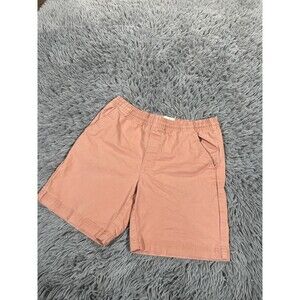 Pact Shorts Mens Medium Orange Peach Chino Elastic Waistband Stretch Organic